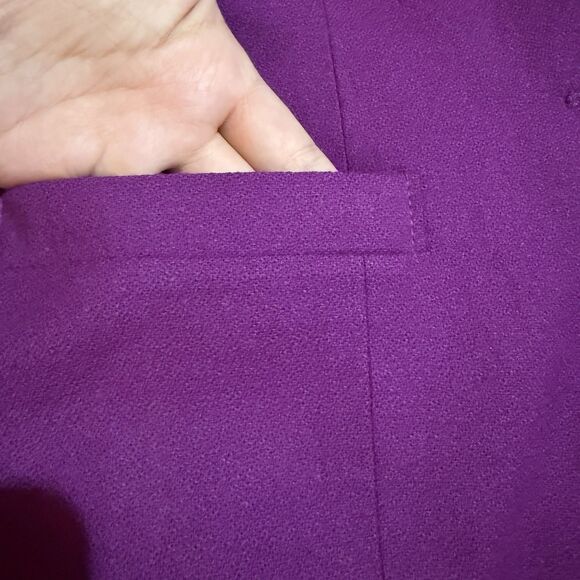 Vintage Pendleton Womens Blazer Petite Purple Jacket Pure Virgin Wool Pockets - Picture 4 of 5